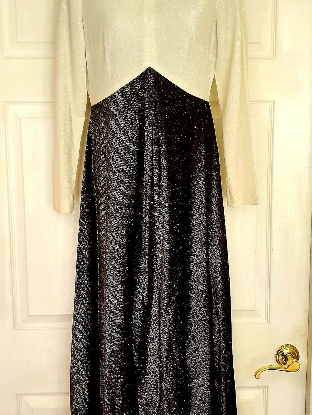 Vintage Long Sleeve Evening Gown - Picture 3 of 4